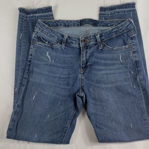 Lucky Brand Women's 6 Distressed Blue Denim Skinny Jeans